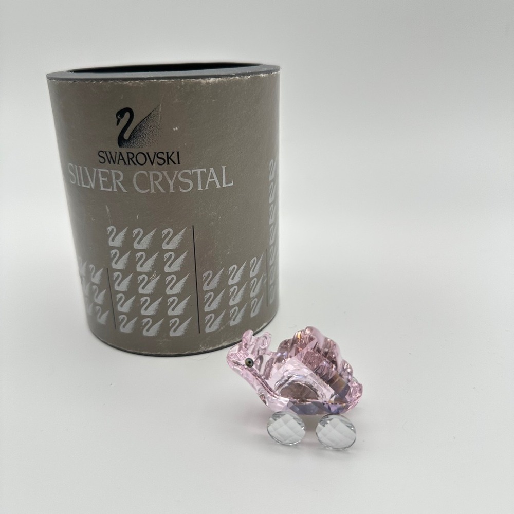 Swarovski Susie the Snail Crystal Figurine #680510, Pink